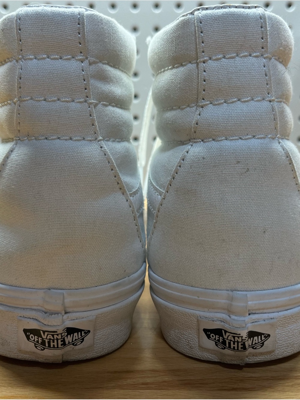 Vans White High-Top Canvas Sneakers